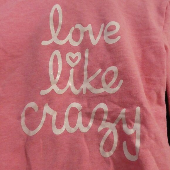 OLD NAVY | 4T | "Love Like Crazy" | Graphic Sweatshirt With Rolled Cuffs - Picture 1 of 16
